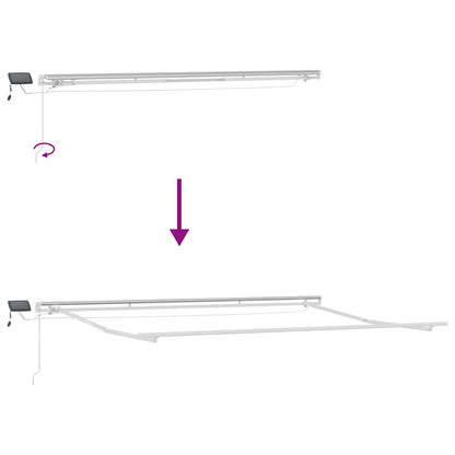 Retractable Awning | Anthracite and White