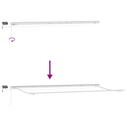 Retractable Awning | Anthracite and White