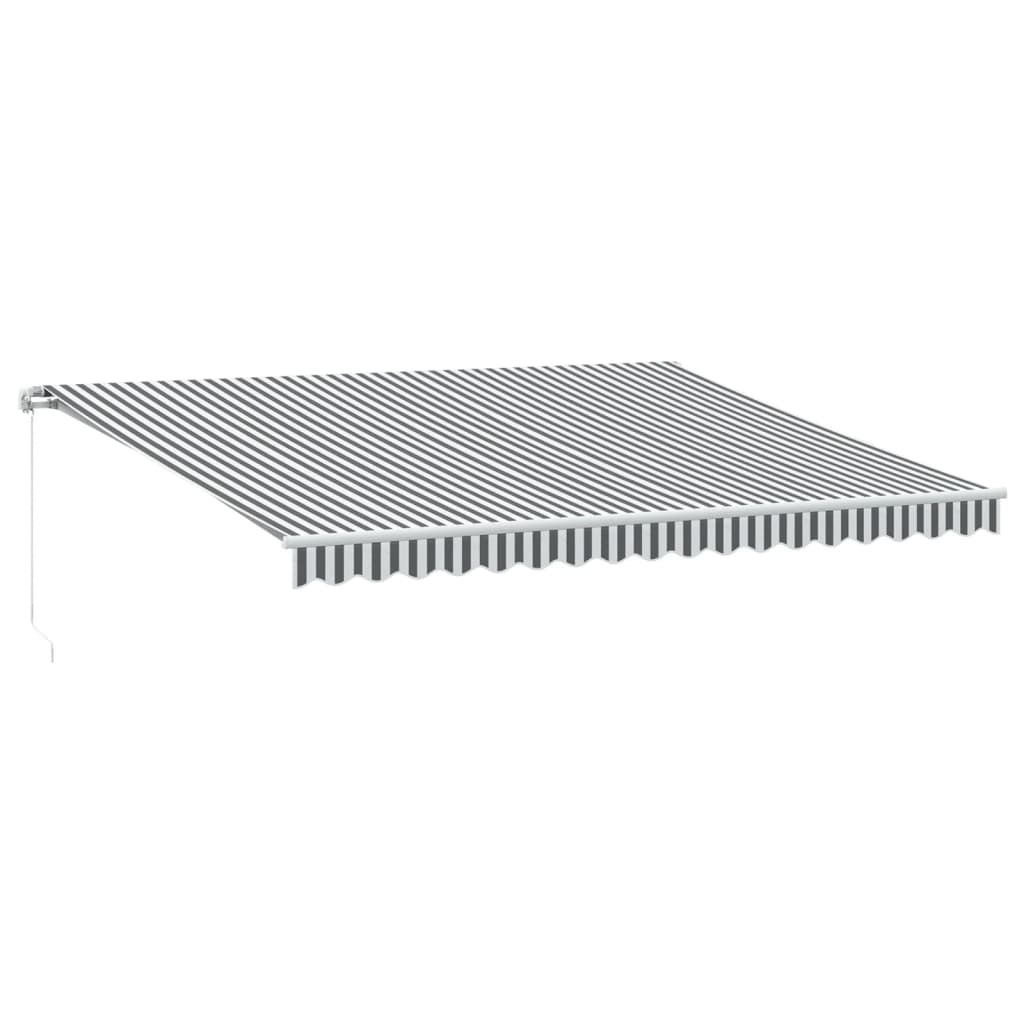 Retractable Awning | Anthracite and white