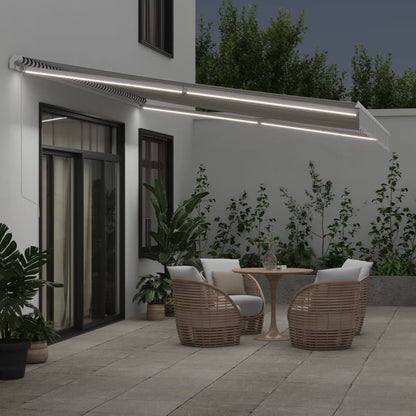 Retractable Awning | Anthracite and white