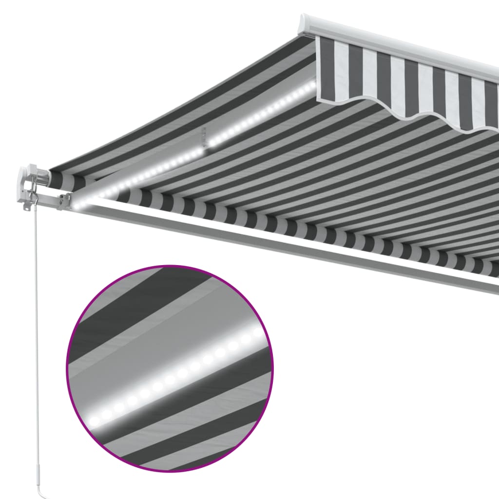 Retractable Awning | Anthracite and white