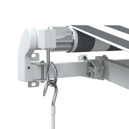 Manual Retractable Awning Anthracite&White 500x350 cm