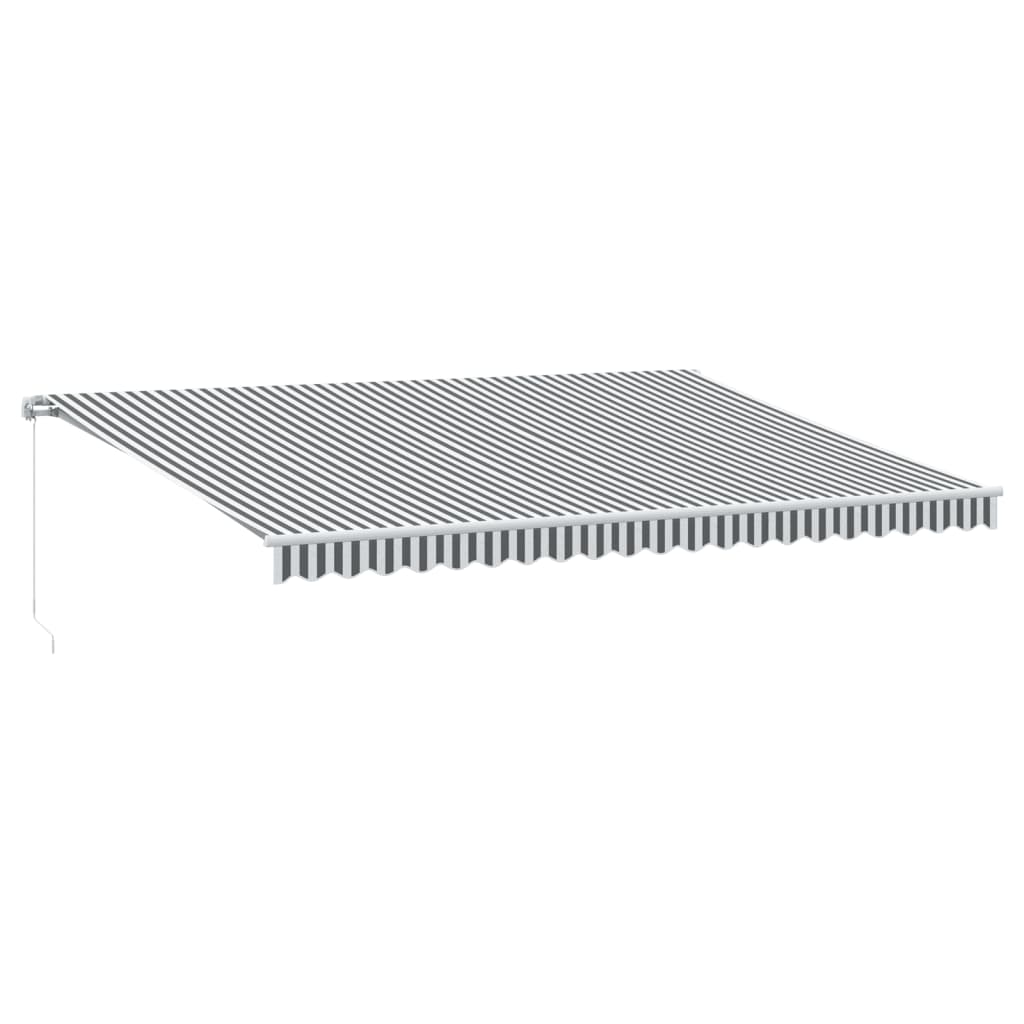 Retractable Awning | Anthracite and White | Aluminium | Large