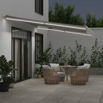Retractable Awning | Anthracite and White | Aluminium | Large