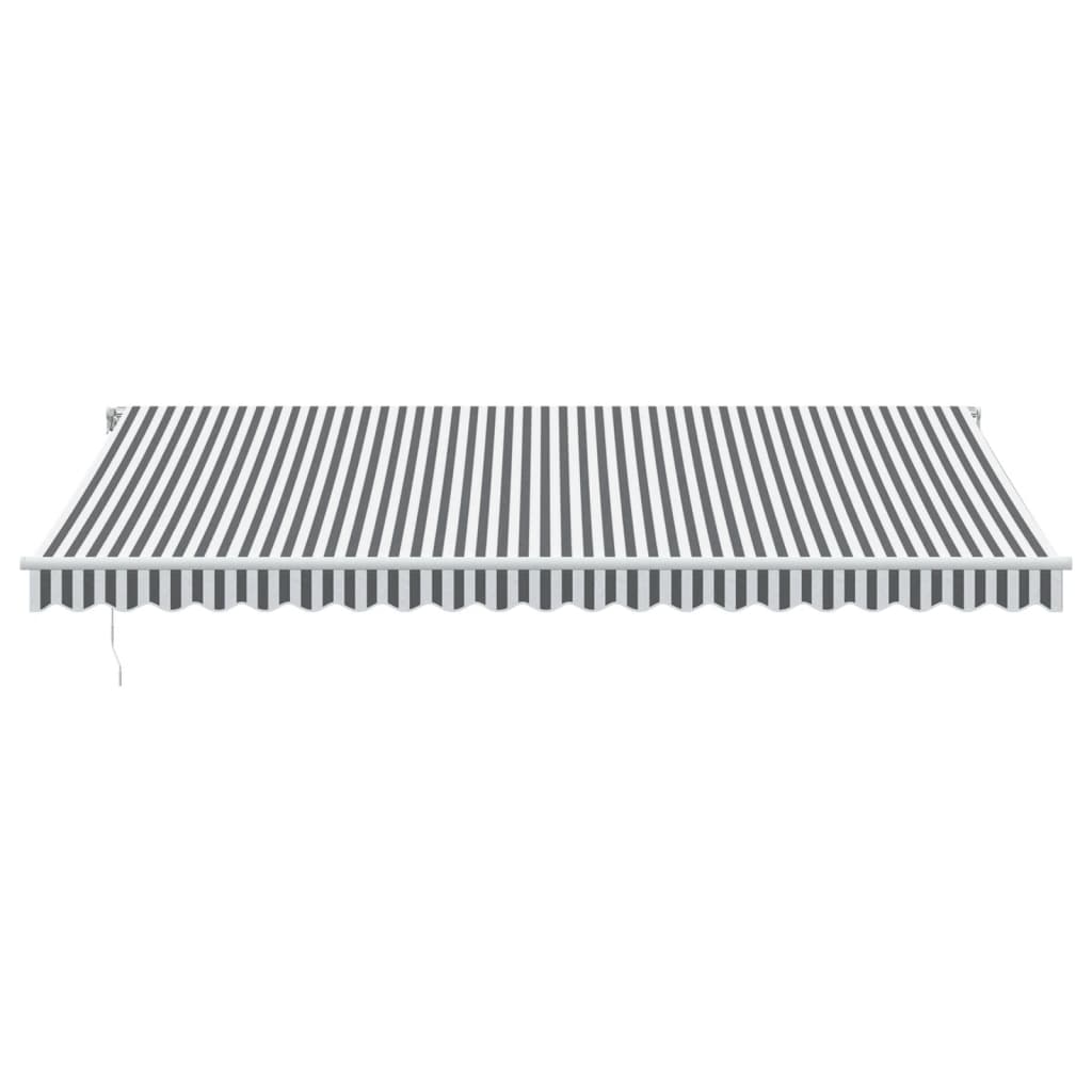Retractable Awning | Anthracite and White | Aluminium | Large
