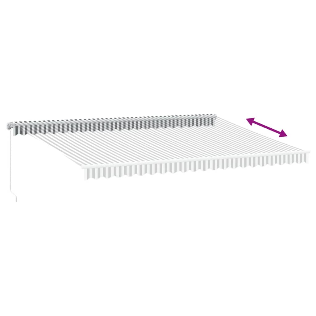 Retractable Awning | Anthracite and White | Aluminium | Large