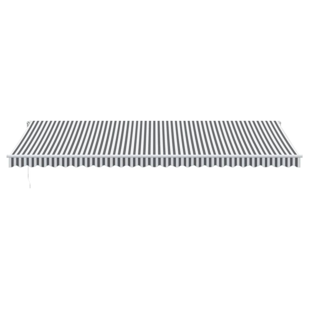 Manual Retractable Awning Anthracite&White 600x350 cm