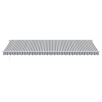 Manual Retractable Awning Anthracite&White 600x350 cm