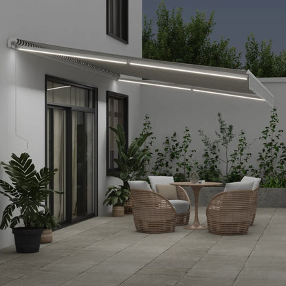 Retractable Awning | Anthracite and white