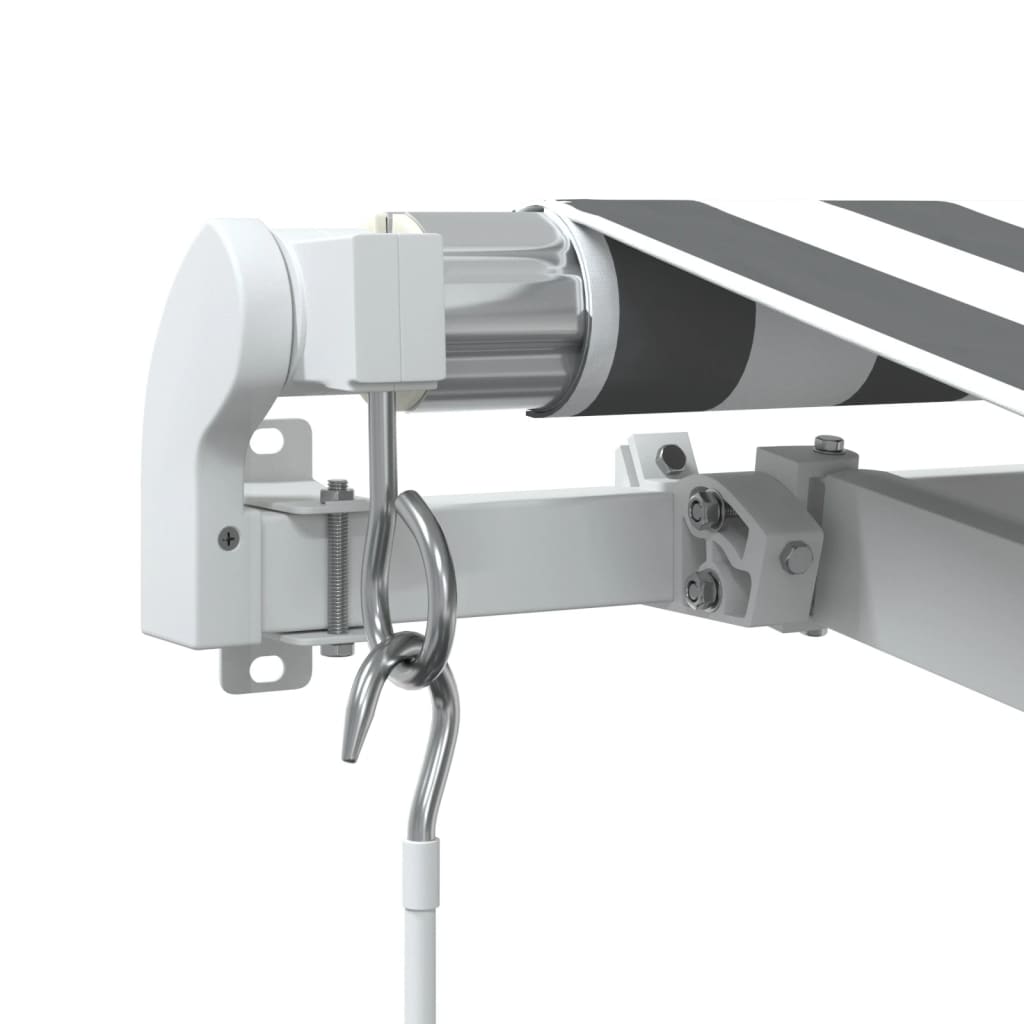 Retractable Awning | Anthracite and white