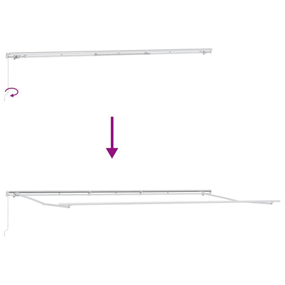 Manual Retractable Awning Anthracite&White 600x300 cm