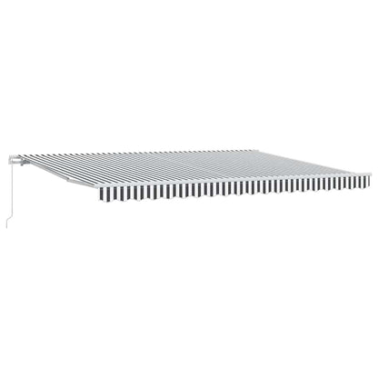 Manual Retractable Awning Anthracite&White 450x300 cm