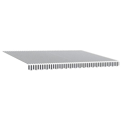 Manual Retractable Awning Anthracite&White 450x300 cm