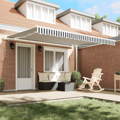Manual Retractable Awning Anthracite&White 400x300 cm