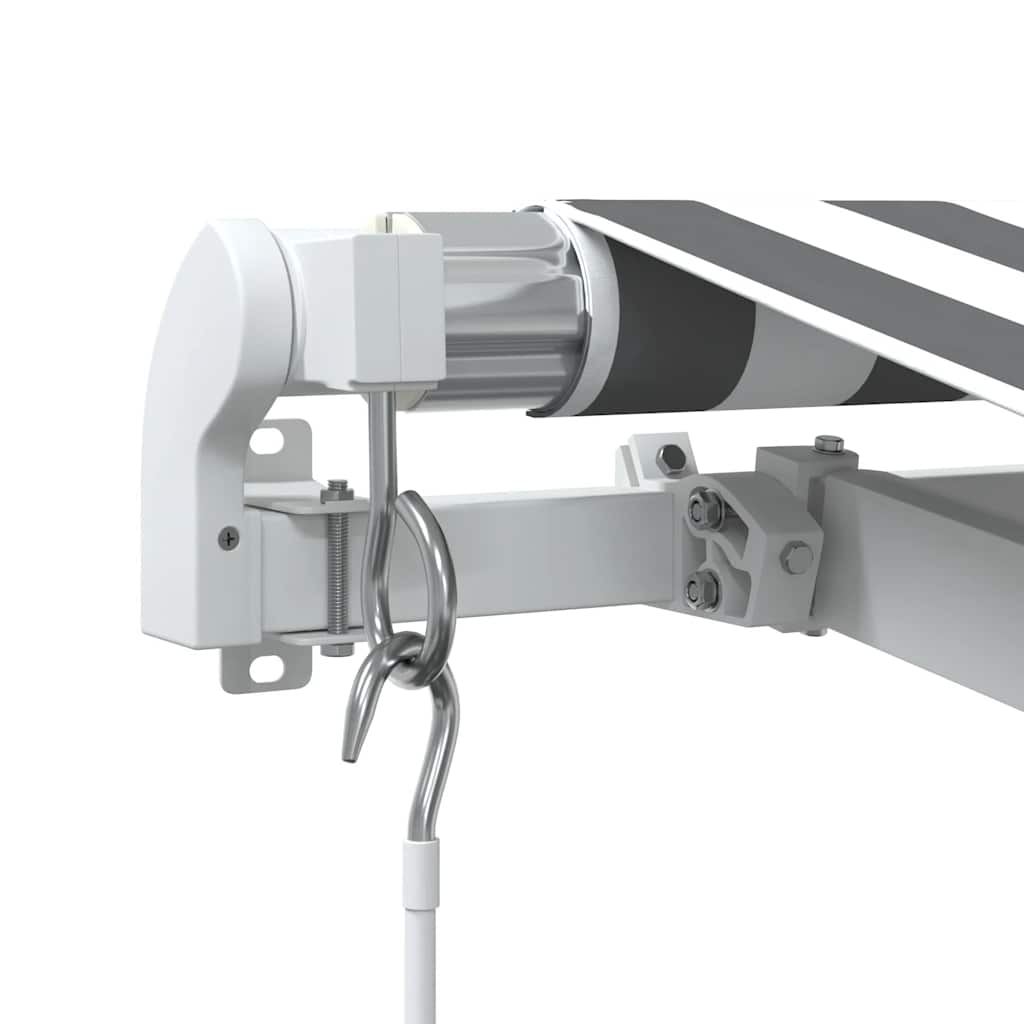 Manual Retractable Awning Anthracite&White 350x250 cm