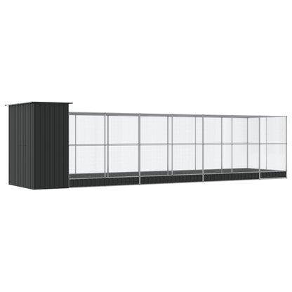 Aviary with Extension Silver 830x203x216 cm Steel