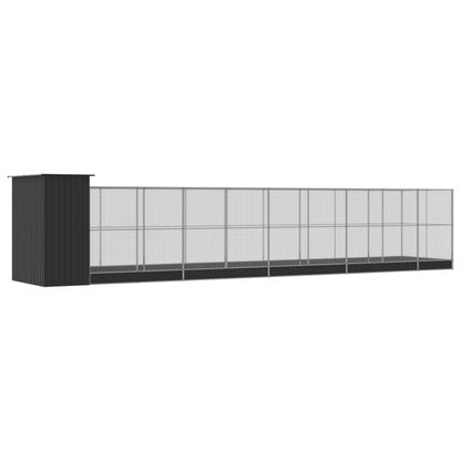 Aviary with Extension Silver 1037x203x216 cm Steel