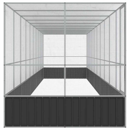 Aviary with Extension Silver 1039x207x212 cm Steel