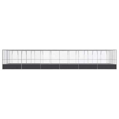 Aviary Silver and anthracite Galvanized steel Large Aviary
