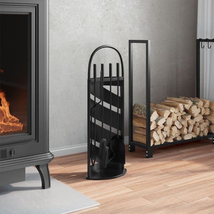 5 Piece Fireplace Tool Set 23x15x66 cm Steel