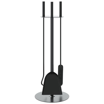 4 Piece Fireplace Tool Set 22x59 cm Steel