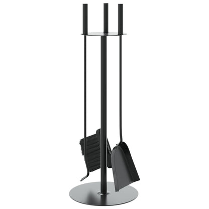 4 Piece Fireplace Tool Set 22x59 cm Steel