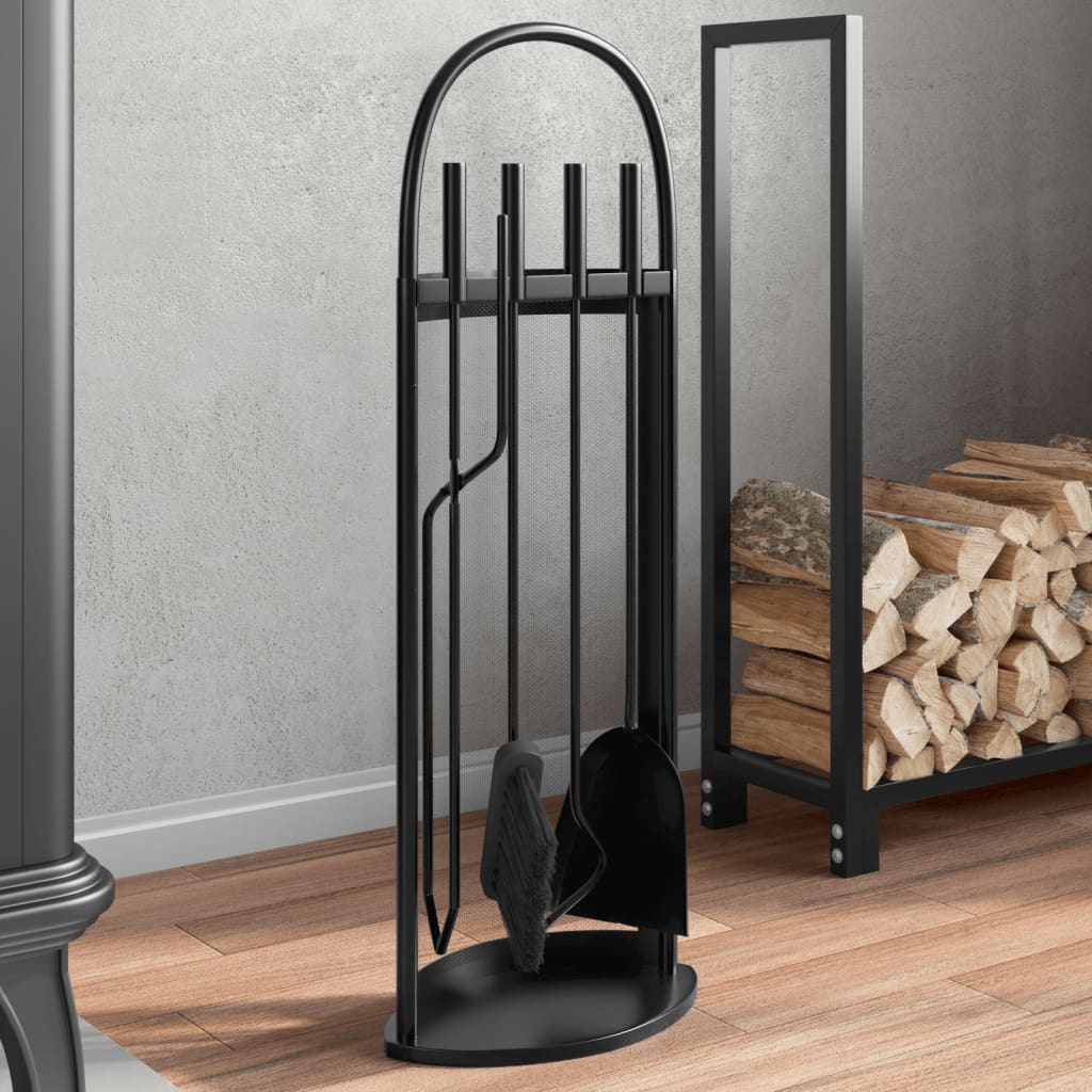 5 Piece Fireplace Tool Set 23x15x66 cm Steel