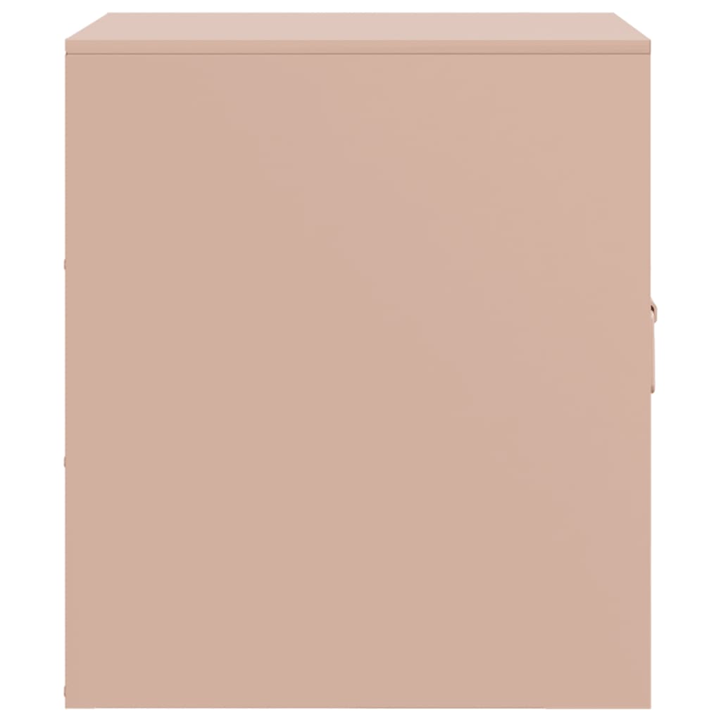 Bedside Cabinets 2 pcs Pink 34.5x39x44 cm Steel