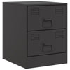 Bedside Cabinet Black 34.5x39x44 cm Steel