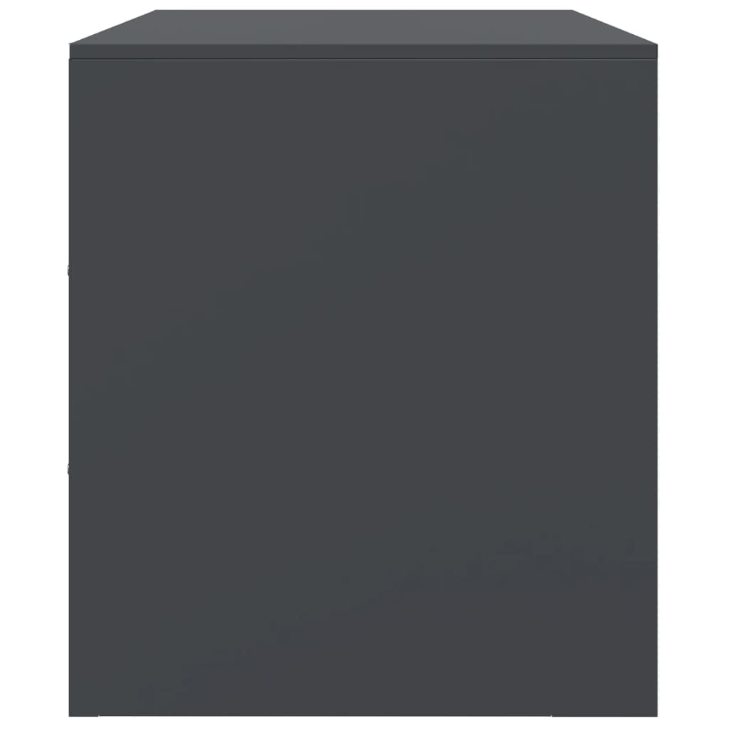 TV Cabinets 2 pcs Anthracite 67x39x44 cm Steel