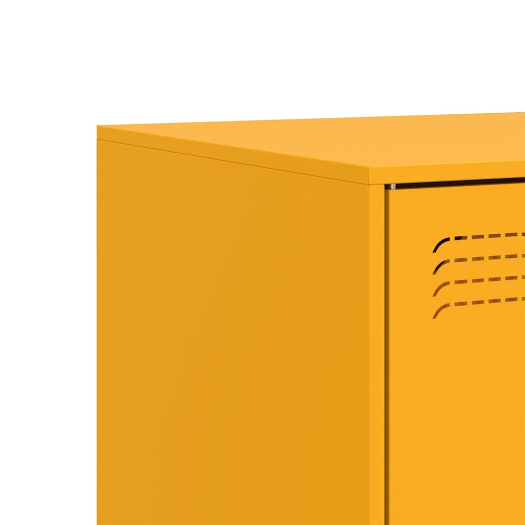 TV Cabinets 2 pcs Mustard Yellow 67x39x44 cm Steel