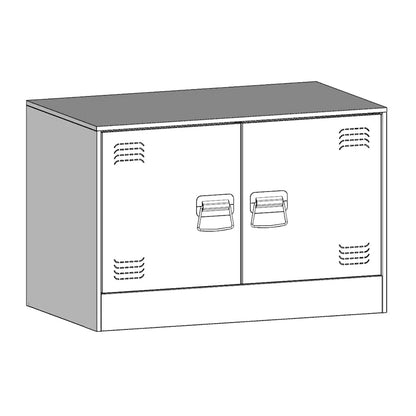 TV Cabinets 2 pcs Mustard Yellow 67x39x44 cm Steel