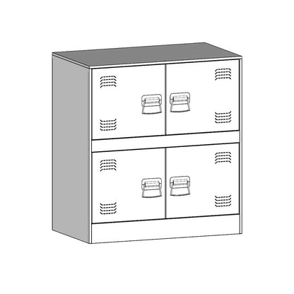 Sideboard Pink 67x39x73 cm Steel
