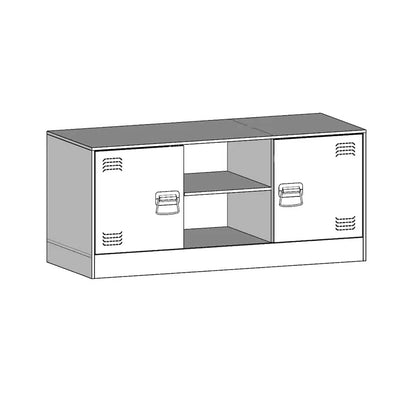 TV Cabinet White 99x39x44 cm Steel