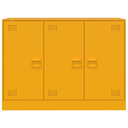 Sideboard Mustard Yellow 99x39x73 cm Steel