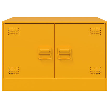 Coffee Table Mustard Yellow 67x50x44 cm Steel