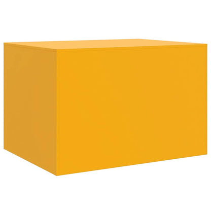Coffee Table Mustard Yellow 67x50x44 cm Steel
