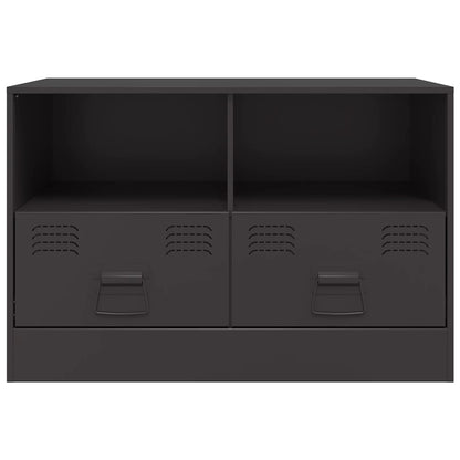 TV Cabinets 2pcs Black 67x39x44 cm Steel