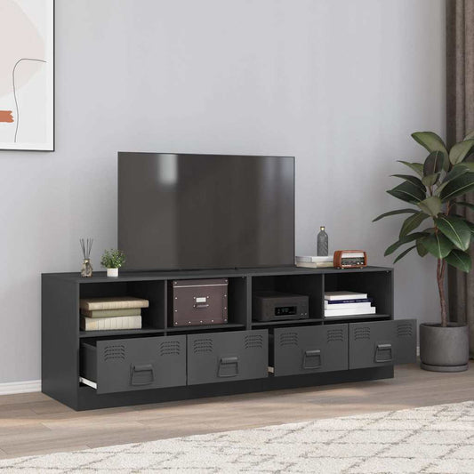 TV Cabinets 2 pcs Anthracite 67x39x44 cm Steel