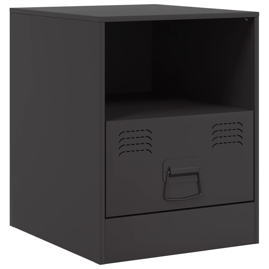 Bedside Cabinet | Set of 2 | Black | Cold-rolled steel | Medium