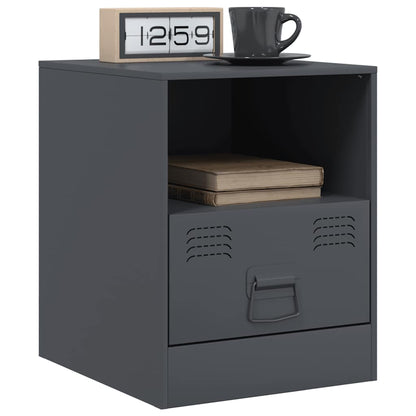 Bedside Cabinet Anthracite 34.5x39x44 cm Steel