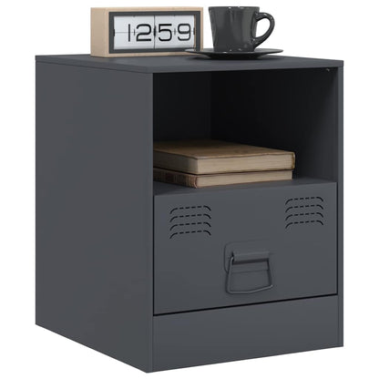 Bedside Cabinet | Set of 2 | Anthracite | Cold-rolled steel