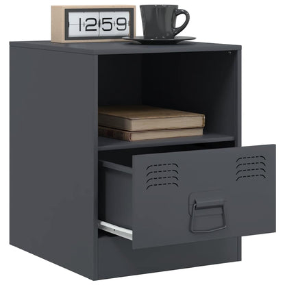 Bedside Cabinet | Set of 2 | Anthracite | Cold-rolled steel
