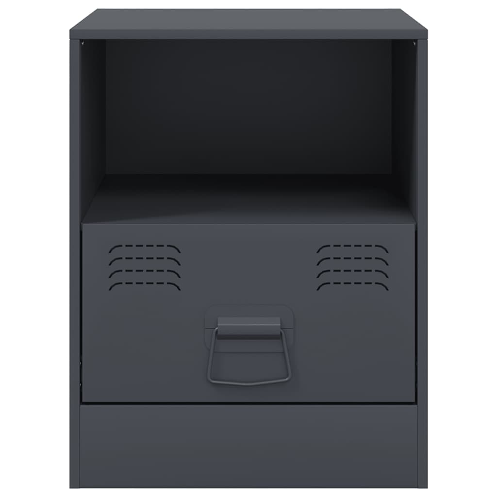 Bedside Cabinet | Set of 2 | Anthracite | Cold-rolled steel