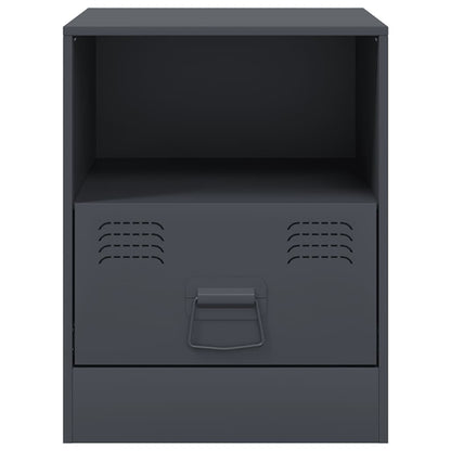 Bedside Cabinet | Set of 2 | Anthracite | Cold-rolled steel
