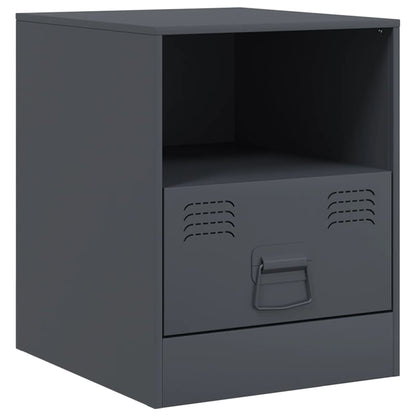 Bedside Cabinet | Set of 2 | Anthracite | Cold-rolled steel