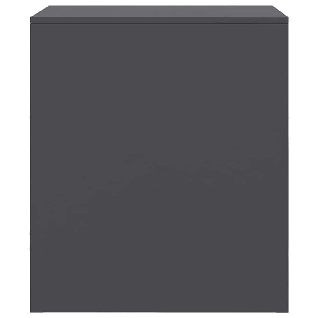 Bedside Cabinet | Set of 2 | Anthracite | Cold-rolled steel