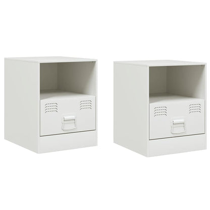 Bedside Cabinet | Set of 2 | White | Cold-rolled steel | Bedside Cabinet