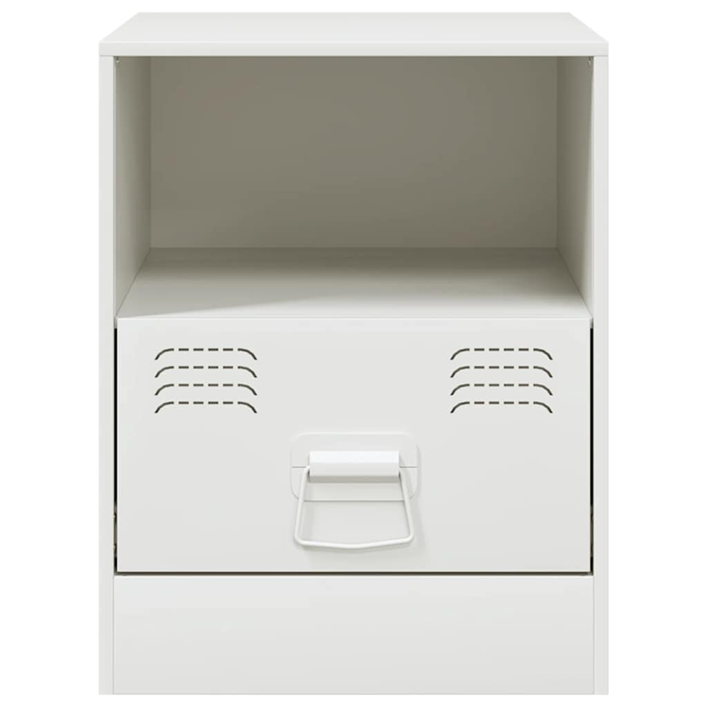 Bedside Cabinet | Set of 2 | White | Cold-rolled steel | Bedside Cabinet