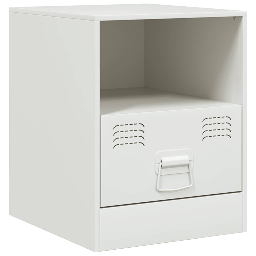 Bedside Cabinet | Set of 2 | White | Cold-rolled steel | Bedside Cabinet